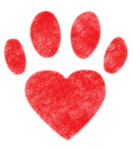 heart shaped paw